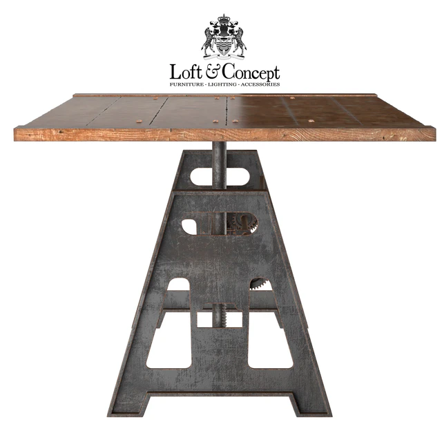 GARIBALDI Dining Table Industrial — Descargar