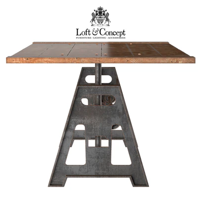GARIBALDI Dining Table Industrial — Ver 3