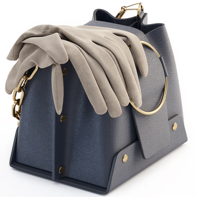 YUZEFI BLUE NAVY DELILA MINI BAG — Скачать