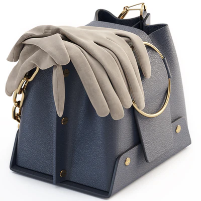 YUZEFI BLUE NAVY DELILA MINI BAG — Вид 1