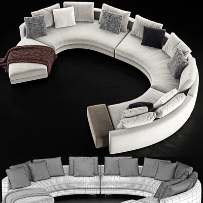 Minotti Daniels Sofa 3 — Ver 3