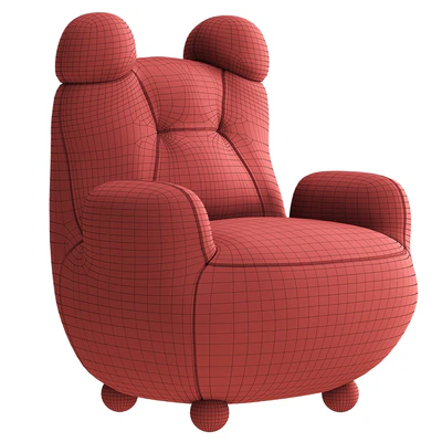 Papa bear armchair fur — Ver 5