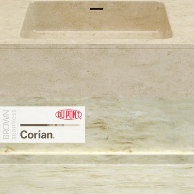 Dupont Corian Kitchen Countertops Brown 4 — Ver 2