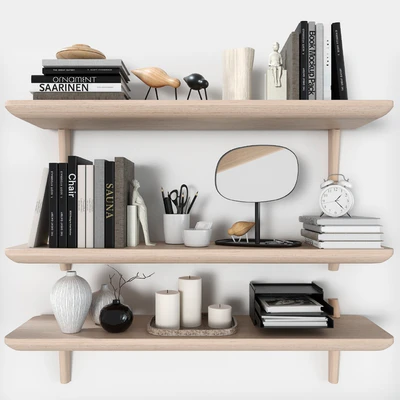 Shelves LISABO (IKEA) with decorative filling — Ver 1