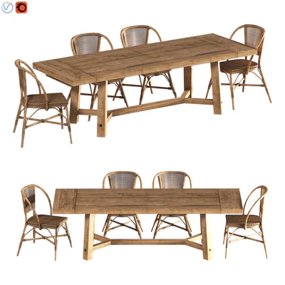 Rustic Farmhouse Dining Table — View 1
