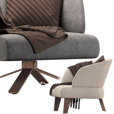 Minotti armchair reeves small — Ver 4