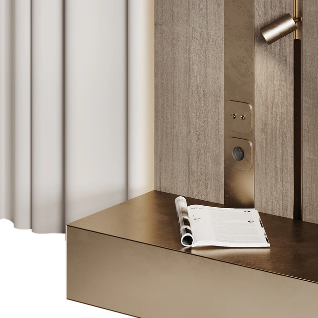 Headboard with wall moldings — Download