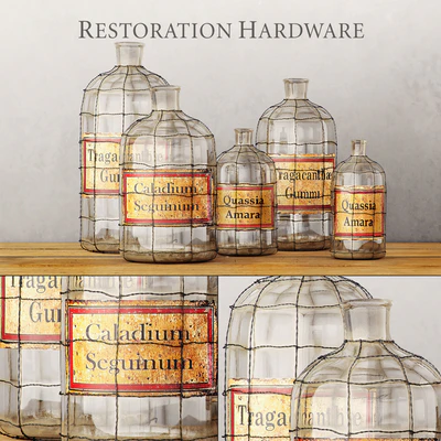 RH/ 19TH C. CAGED APOTHECARY BOTTLE COLLECTION — Скачать