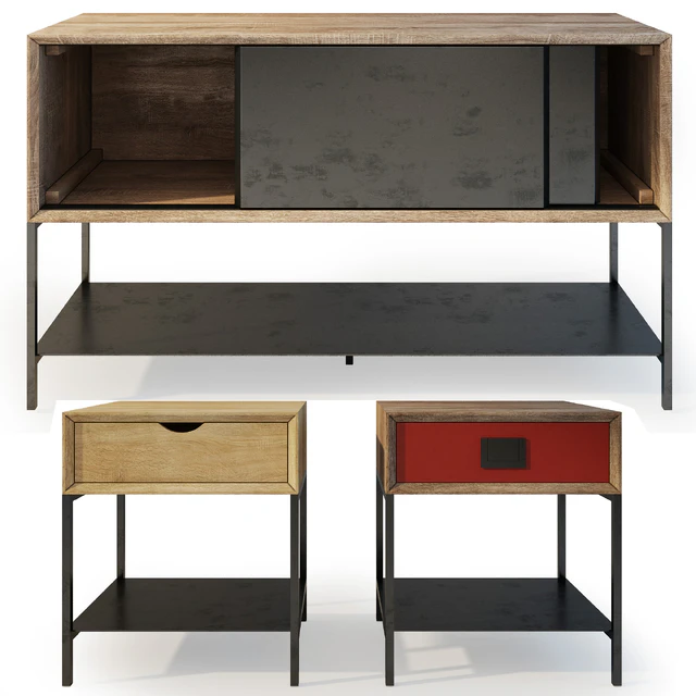 Curbstone and chest of drawers La Redoute. Mambo. Nightstand, sideboard — Descargar
