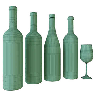 wine bottle set 6 — Вид 5