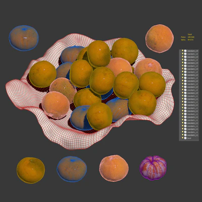 Tangerines in a clay bowl — View 4