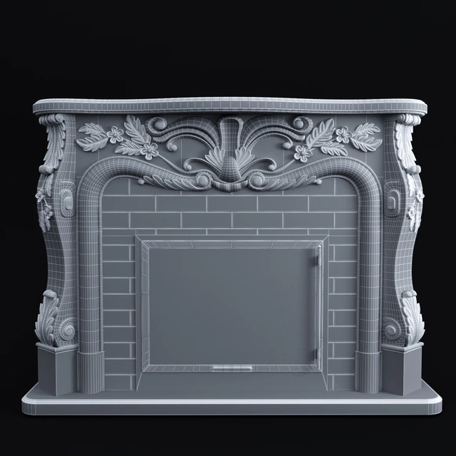 Classic fireplace delixuan — Descargar