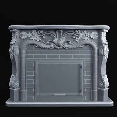 Classic fireplace delixuan — Ver 2