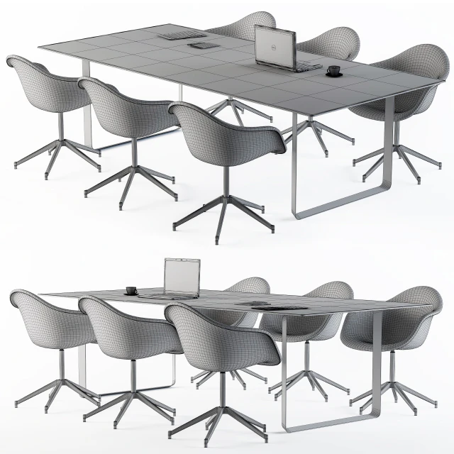 Conference Table with Chair Loft — Скачать