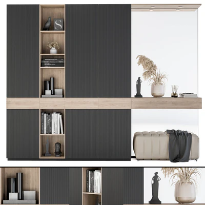 Hallway 08 - Black and Wood Set — Вид 4