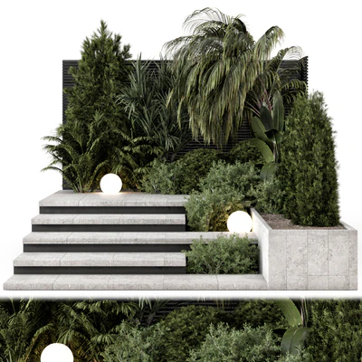 Backyard and Landscape Set Bush and Tree - Set 1761 — Ver 1