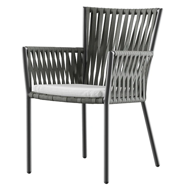 Outdoor garden wicker woven dining set Skyline design Bowline — Descargar