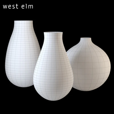 West Elm Oversized Pure White Ceramic Vases — Вид 2