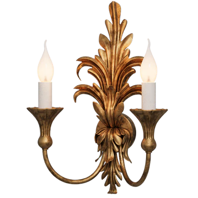 Handmade Italian Wall Light in Distressed Gold — Вид 4