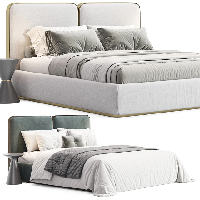 Gem Upholstered King Queen Bed — Скачать