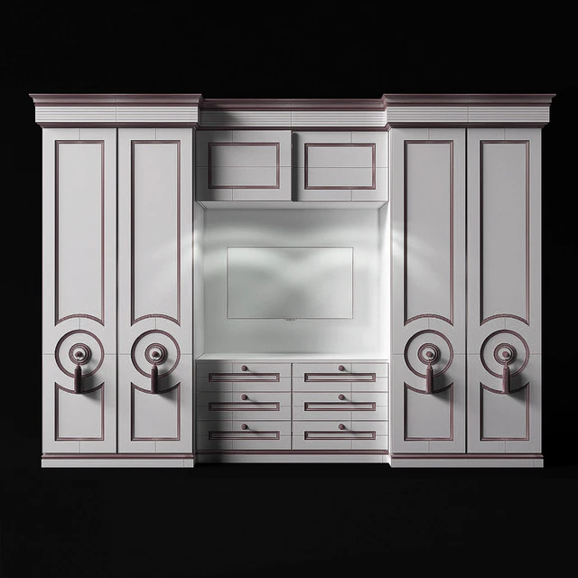 Wardrobe with TV area in the bedroom — Descargar