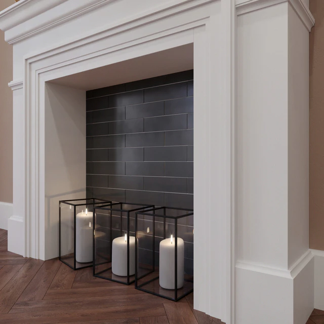 Fireplace with decor — Descargar