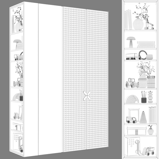 Modular children's wardrobe 03 — Descargar