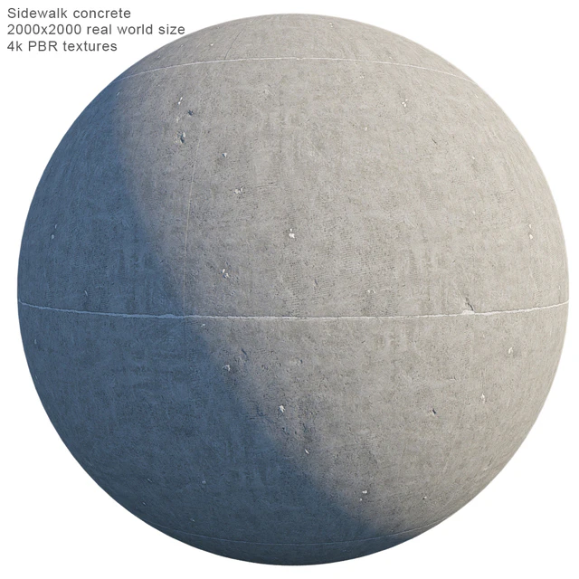 Sidewalk concrete (PBR seamless) — Descargar