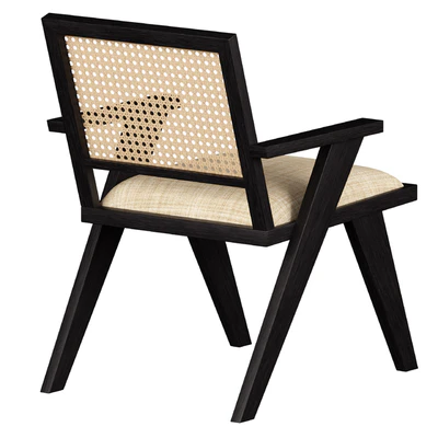 Annette Black Upholstered cane dining chair — Вид 4