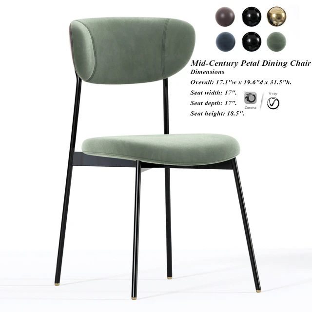 Mid-Century Petal Dining Chair — Descargar