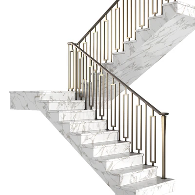Современная мраморная лестница в стиле Ар-деко.Modern interior stair — Вид 1
