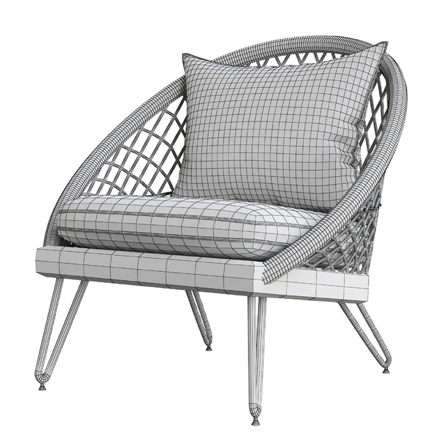 PINEAPPLE Woven resin garden armchair — Скачать