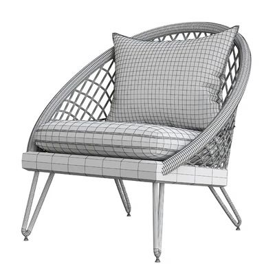 PINEAPPLE Woven resin garden armchair — Вид 6