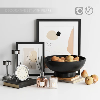 Pottery Barn Decorative Set with pears — Ver 1