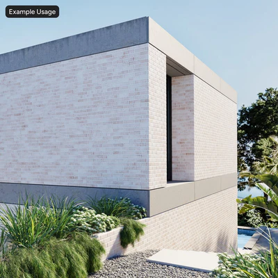 whitewashed grooved running bond brick wall texture — View 5