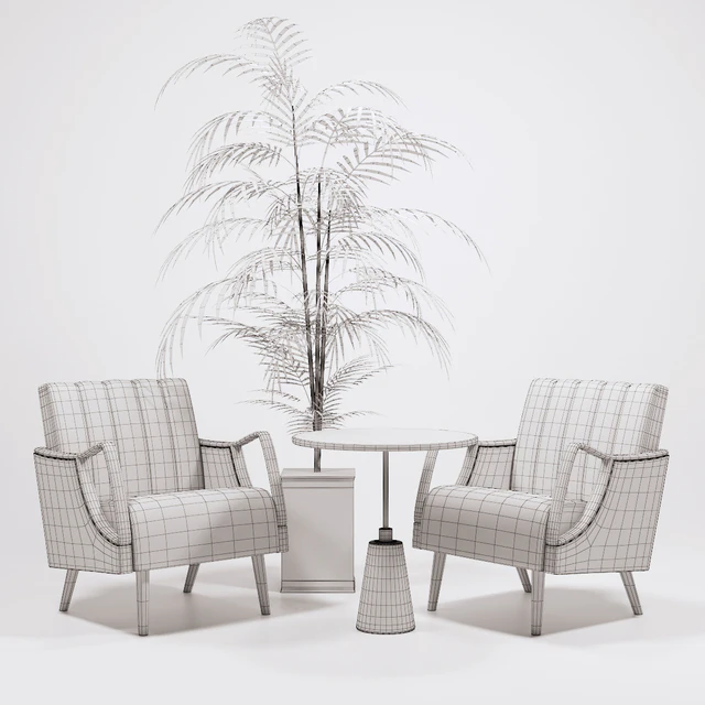 Horta Fauteuil Armchairs golden tree and table Arteriors — Descargar
