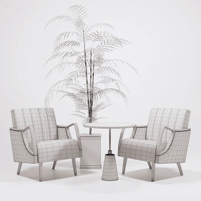 Horta Fauteuil Armchairs golden tree and table Arteriors — Ver 2