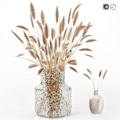Dry flowers in glass vase 2 — Вид 1