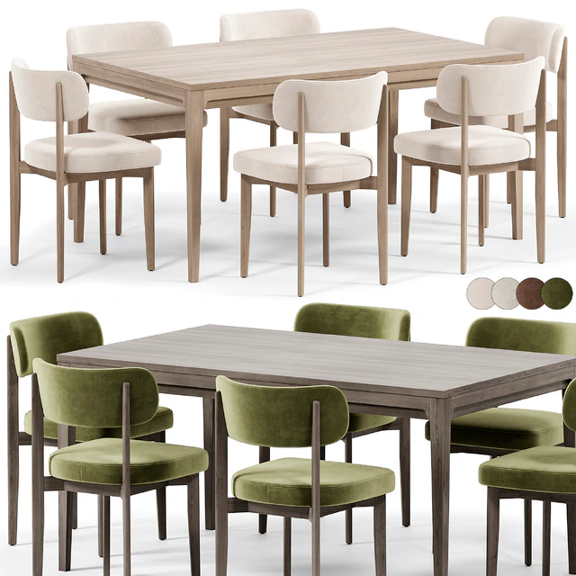 Seam Chair, Yunit Dining Table by Dantone Home — Скачать