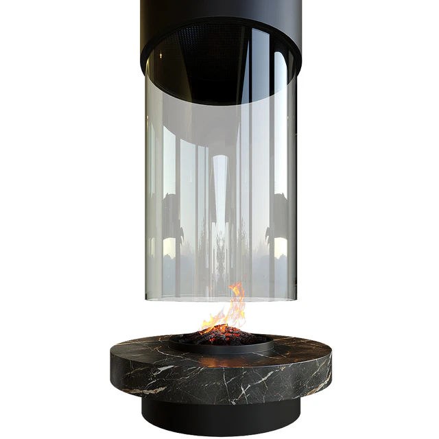 Contemporary fireplace (round) — Descargar