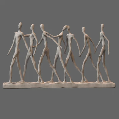 Abstract Family Camaraderie Decorative Showpiece Ornament — Ver 5