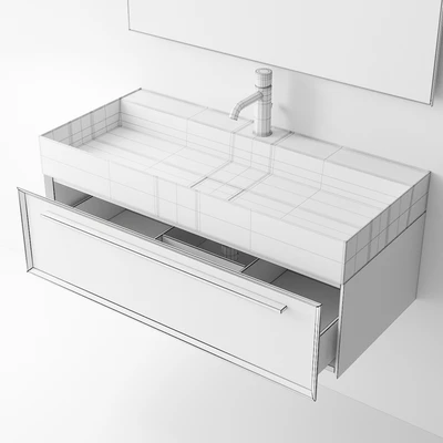 Falper 7.0 Set 2 | Wall-mounted vanity unit with drawers — Ver 2