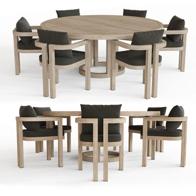 72 PORTOFINO TEAK ROUND DINING TABLE — download