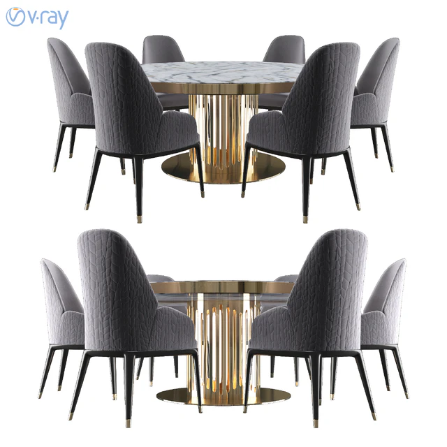 Charisma Collection-Round table with MARBLE top — Descargar