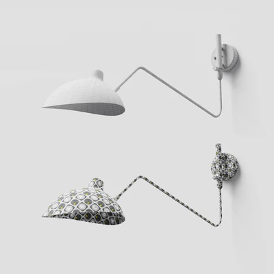 Sconce Mouille for 1, 2 and 3 lamps — Ver 2