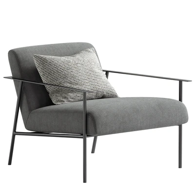 Tracy Fabric Lounge Chair Beige — Ver 6
