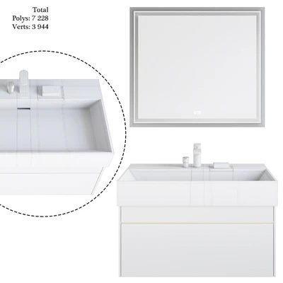 Раковина c тумбой Logica и зеркалом Tecno, Kerama Marazzi — Вид 5