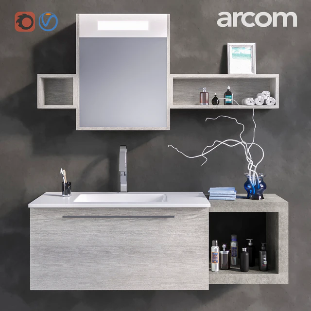 Bathroom furniture set E.LY COMPOSITION 40 — Download