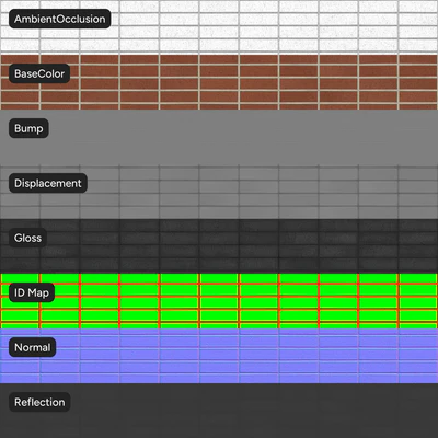 dragfaced stack bond brick wall texture red — Вид 5