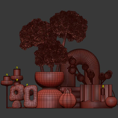 Decor set 03 with Fluffy Dried Flower — Вид 4